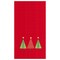 27" x 18" Three Christmas Trees Embroidered Cotton Waffle Weave Kitchen Dishtowel